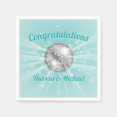 Serviette En Papier Disco Ball Baby shower Super Blue Boy (Devant)