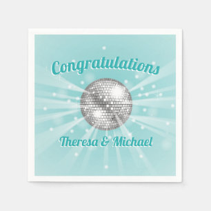 Serviette En Papier Disco Ball Baby shower Super Blue Boy