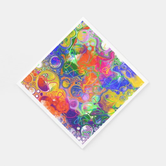 Serviette En Papier Disco Ball Electricity Fluid Art (Coin)