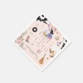 Serviette En Papier Disco Cowgirl Nashville Rose Rodeo | Enterrement d (Coin)