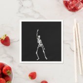 Serviette En Papier Disco Dancing Halloween Skeleton Napkin (En situation)
