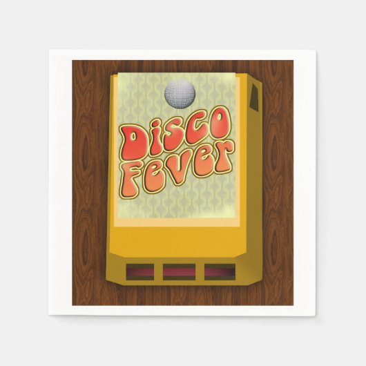 Serviette En Papier Disco Fever 8 pistes Theme Party Conception Super (Devant)