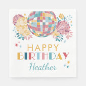 Serviette En Papier Disco Garden Party 70's Theme Anniversaire (Devant)