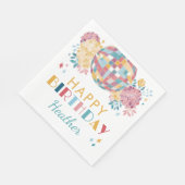 Serviette En Papier Disco Garden Party 70's Theme Anniversaire (Coin)