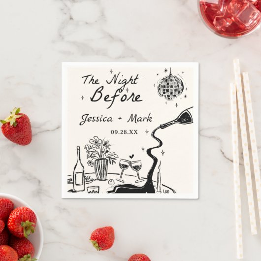 Serviette En Papier Disco La Nuit Avant Le Mariage (En situation)