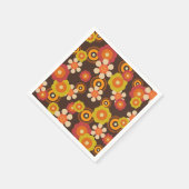 Serviette En Papier Disco les années 70 60s Retro Flowers Pop Culture (Coin)