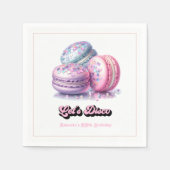 Serviette En Papier Disco Macaron Retro Anniversaire Party (Devant)