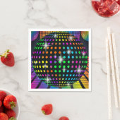 Serviette En Papier Disco Party (En situation)