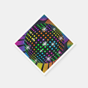 Serviette En Papier Disco Party