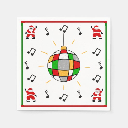 Serviette En Papier Disco Père Noël (Devant)