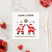 Serviette En Papier Disco Père Noël 2 (En situation)