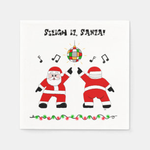 Serviette En Papier Disco Père Noël 2