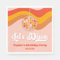 Disco Retro les années 70 Red Orange Anniversaire