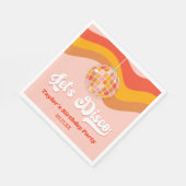 Serviette En Papier Disco Retro les années 70 Red Orange Anniversaire (Coin)