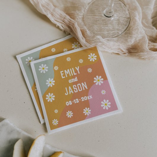 Serviette En Papier Disco Retro Mariage Cocktail serviettes