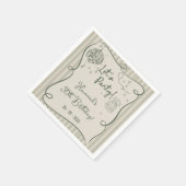 Serviette En Papier Disco Whimsical Hand Drawn Funky 30e anniversaire (Coin)