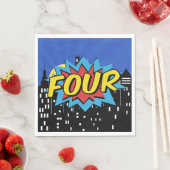 Serviette En Papier Discours de bande dessinée Superhero Bubble 4e fêt (En situation)