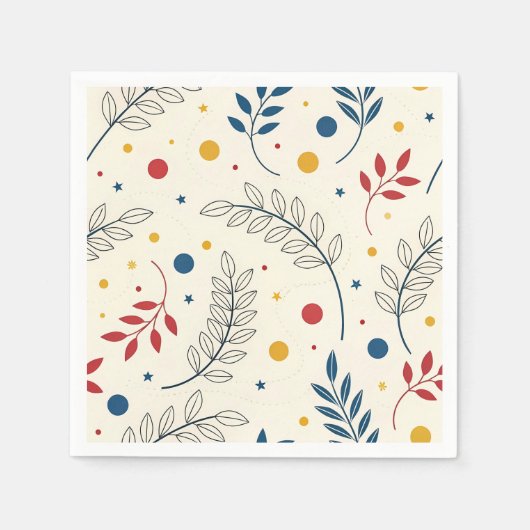 Serviette En Papier Diseño floral (Devant)