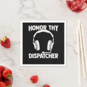 Serviette En Papier Dispatcher 911 Ligne jaune or mince (En situation)