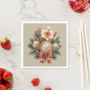 Serviette En Papier Disposition de Panettone de Noël