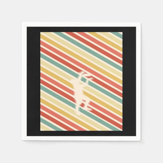 Serviette En Papier Disque Frisbee rétro (Devant)