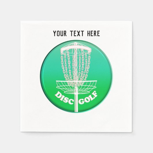 Serviette En Papier Disque Golf Frisbee Cage (Devant)