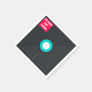 Serviette En Papier Disquette d'ordinateur rétroactive| Nostalgique bl