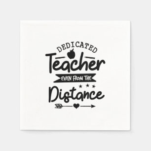 Serviette En Papier Distance de l'enseignant dédié