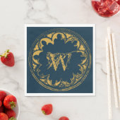 Serviette En Papier Distressed monogram (En situation)
