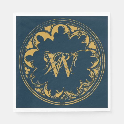 Serviette En Papier Distressed monogram (Devant)