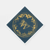 Serviette En Papier Distressed monogram (Coin)