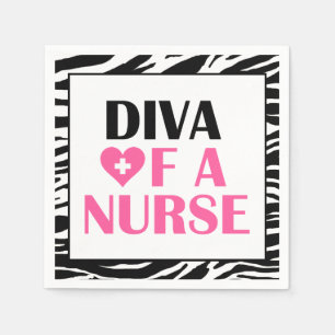 Serviette En Papier "DIVA d'une infirmière ! "