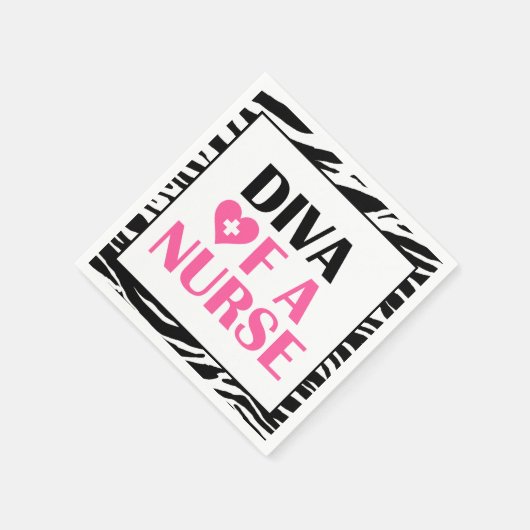 Serviette En Papier "DIVA d'une infirmière !" (Coin)