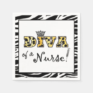 Serviette En Papier "DIVA d'une infirmière ! "