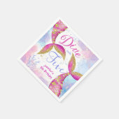 Serviette En Papier Dive in Five Girls Pink 5th Birthday Paper (Coin)