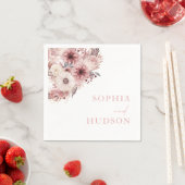 Serviette En Papier Divine Boho Blush & Mariage Rose (En situation)