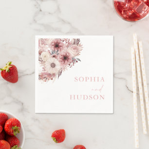 Serviette En Papier Divine Boho Blush & Mariage Rose