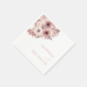 Serviette En Papier Divine Boho Blush & Mariage Rose (Coin)