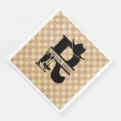 Serviette En Papier Diviser le monogramme de cowboy 'R' (Coin)