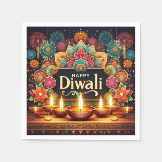 Serviette En Papier Diwali festif (Devant)