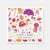 Serviette En Papier Diwali Festival des lumières Napkin (Devant)