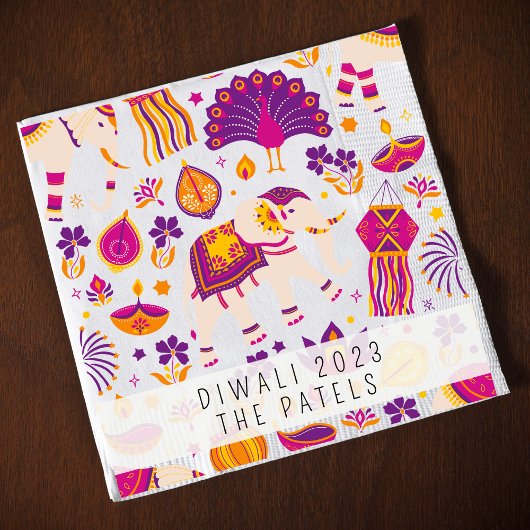 Serviette En Papier Diwali Festival des lumières Napkin