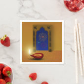 Serviette En Papier Diwali Festive Happy - Papier Napkin (En situation)