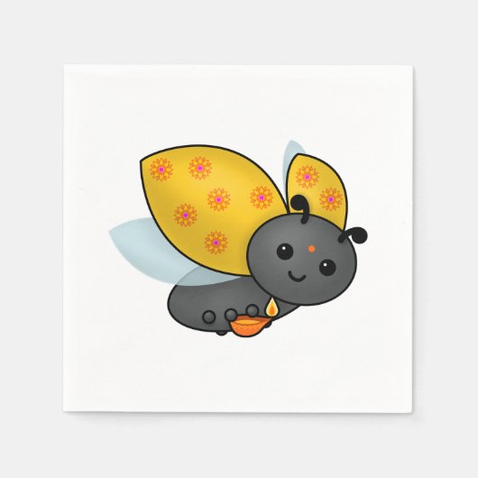 Serviette En Papier Diwali Ladybug avec Deepa (Devant)