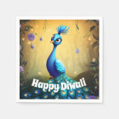 Serviette En Papier 🦚 Diwali se demande : Carte postale Peacock encha (Devant)