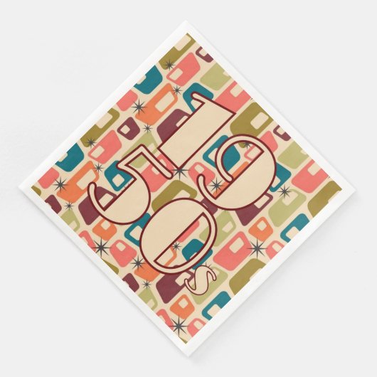 Serviette En Papier Dix ans 1950 (Coin)