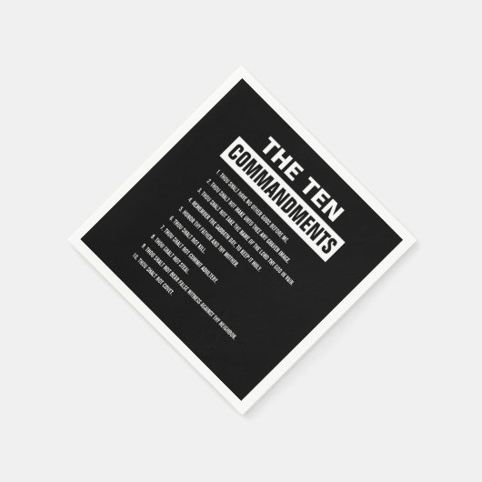Serviette En Papier Dix Commandements La Bible Religieuse Chrétienne V (Coin)