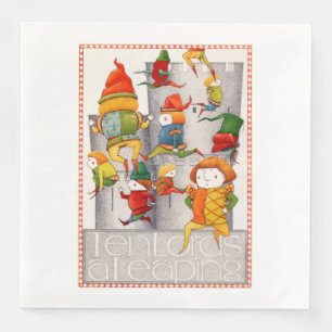 Serviette En Papier DIX LORDS A LEAPAPING Standard Dinner Papier servi