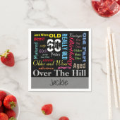 Serviette En Papier do-it-yourself | 60e anniversaire heureux | Jalon (En situation)