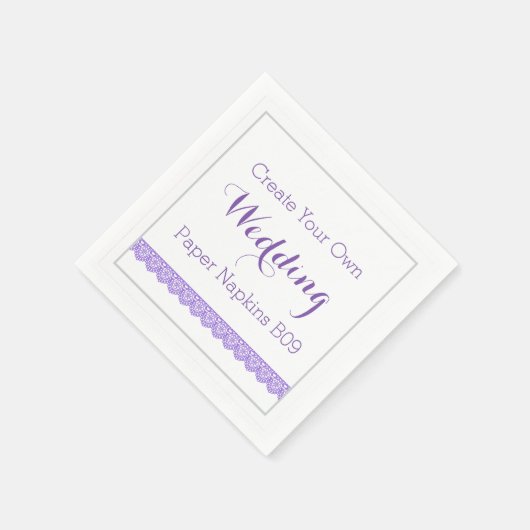 Serviette En Papier do-it-yourself Concevez votre propre papier Mariag (Coin)